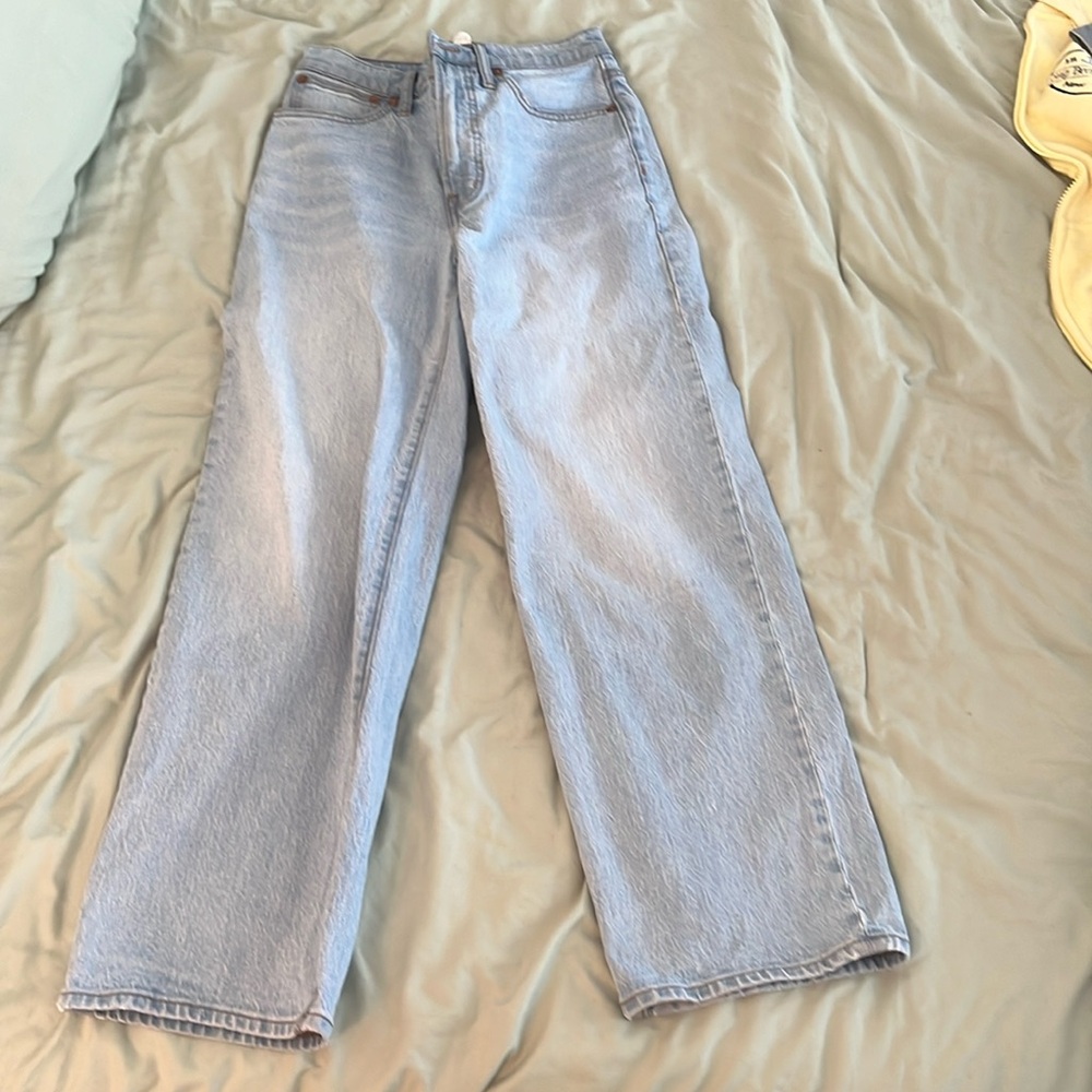 MADEWELL CROPPED WIDE LEG JEANS